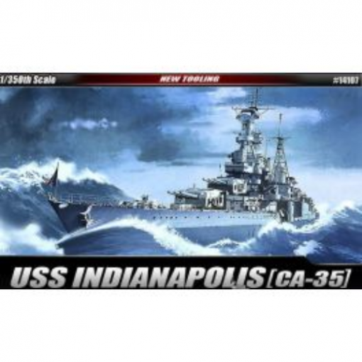 ACADEMY 14107 1/350 U.S.S. CA-35 INDIANAPOLIS PLASTIC MODEL KIT