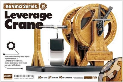 ACADEMY 18175 DAVINCI LEVERAGE CRANE PLASTIC MODEL KIT