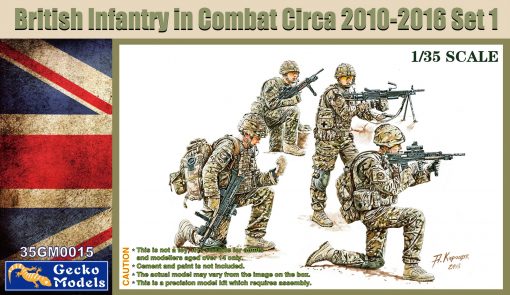 GECKO GM0015 1/35 BRITISH INFANTRY IN COMBAT CIRCA 2010~2016 SET 1 PLASTIC MODEL KIT