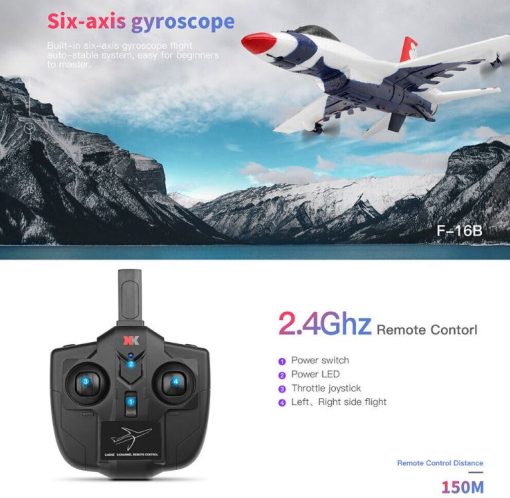 WL Toys A200 3CH 2.4G RTF F-16B RC Airplane W/ 2 Rechargeable Batteries