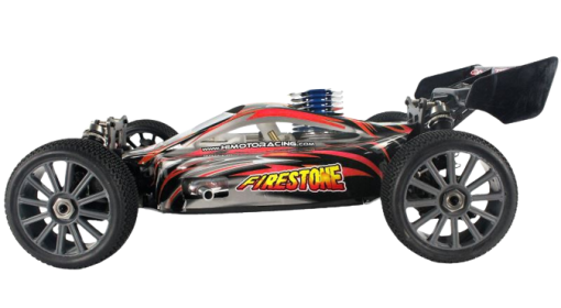 Himoto 1/8 Scale FIRESTONE PRO RTR 4WD Nitro Off Road Buggy side view