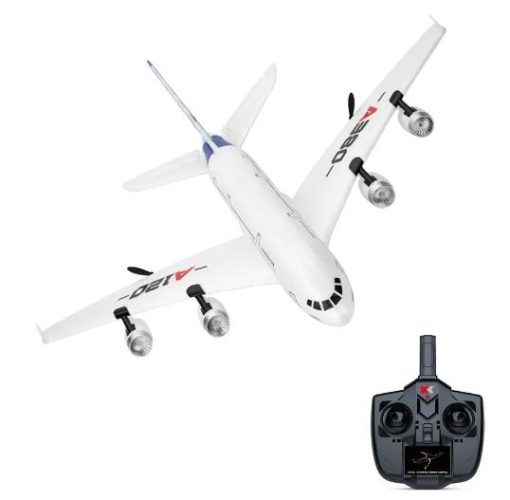 WLTOYS A120-A380 RC Airplane 2.4GHz 3CH with LED Lights and 2 Rechargeable Batteries - Image 3