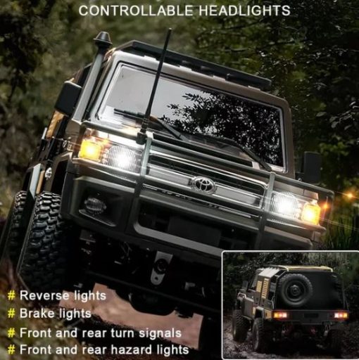Landcruiser LC79 MN82S Black 1:12 scale RTR 2.4G 4WD Rock Crawler with 2 Rechargeable Batteries - Image 3