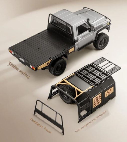 Landcruiser LC79 MN82S 1:12 scale RTR 2.4G 4WD Rock Crawler with 2 Rechargeable Batteries - Silver - Image 7